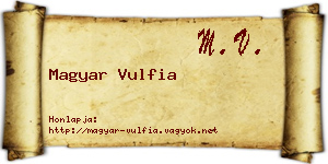 Magyar Vulfia névjegykártya