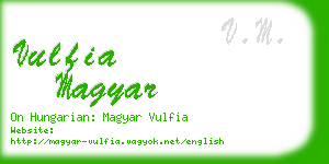 vulfia magyar business card
